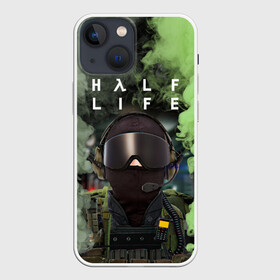 Чехол для iPhone 13 mini с принтом Opposing Force | Half Life (+спина) в Новосибирске,  |  | Тематика изображения на принте: aperture laboratories | black mesa | half life | logo | opposing force | valve | блэк меса | вэлв | лого | логотип | халф лайф