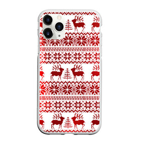 Чехол для iPhone 11 Pro матовый с принтом Зимний лес в Новосибирске, Силикон |  | арт | вязаный рисунок | вязь | ёлка | ёлки | ель | новый год | ночь | олени | олень | рисунок | рога | рождество | снег | снеговик | снеговики | снежинка | снежинки
