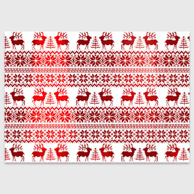 Поздравительная открытка с принтом Зимний лес в Новосибирске, 100% бумага | плотность бумаги 280 г/м2, матовая, на обратной стороне линовка и место для марки
 | Тематика изображения на принте: арт | вязаный рисунок | вязь | ёлка | ёлки | ель | новый год | ночь | олени | олень | рисунок | рога | рождество | снег | снеговик | снеговики | снежинка | снежинки