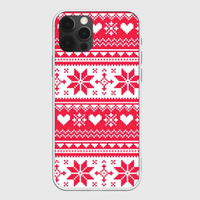 Чехол для iPhone 12 Pro Max с принтом Новогодний уют в Новосибирске, Силикон |  | Тематика изображения на принте: арт | вязаный рисунок | вязь | новый год | рисунок | рождество | сердечки | сердечко | сердца | сердце | снег | снежинка | снежинки