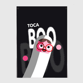 Постер с принтом Toca Boo в Новосибирске, 100% бумага
 | бумага, плотность 150 мг. Матовая, но за счет высокого коэффициента гладкости имеет небольшой блеск и дает на свету блики, но в отличии от глянцевой бумаги не покрыта лаком | digital toys | gamer | games | helicopter taxi | pets | toca boca | toca hair salon | toca kitchen | toca life | toca life city | toca life worl | toca tea party | video games | игры