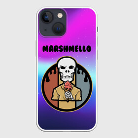 Чехол для iPhone 13 mini с принтом MARSHMELLO | МАРШМЕЛЛОУ (Z) в Новосибирске,  |  | dj | marshmello | marshmelo | маршмелло | маршмеллоу | маршмелоу