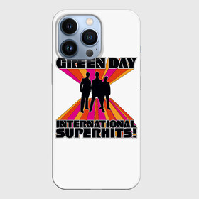 Чехол для iPhone 13 Pro с принтом International Superhits Green Day в Новосибирске,  |  | american idiot | green day | альтернативный | билли джо армстронг | греен дай | грин дей | гриндей | группа | зелёный день | майк дёрнт | музыка | панк | поп | поппанк | рок | тре кул
