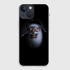Чехол для iPhone 13 mini с принтом Свирепый кровожадный Санта в Новосибирске,  |  | beard | hype | jaw | moustache | muzzle | new year | saliva | santa klaus | teeth | view | борода | взгляд | дед мороз | зубы | новый год | пасть | слюна | усы | хайп