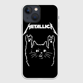 Чехол для iPhone 13 mini с принтом METALLICA  МЕТАЛЛИКА. в Новосибирске,  |  | metallica | кот | котэ | металлика | музыка | рок