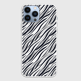 Чехол для iPhone 13 Pro Max с принтом Черно белый полосатый тигровый в Новосибирске,  |  | модный | монохромный | полосатый | серый и черный | современный | тигровый | черный и белый