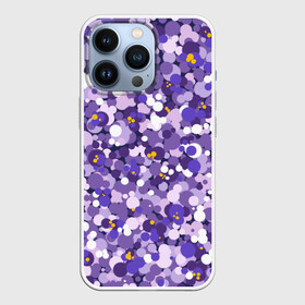 Чехол для iPhone 13 Pro с принтом Анютины глазки узор в Новосибирске,  |  | абстрактные цветы | абстракция | красивые цветы | розовые цветы | розовый цветок | сиреневые цветы | сиреневый цветок | стилизация | фиолетовые цветы | фиолетовый цветок | цветок | цветы