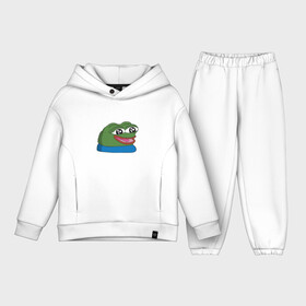 Детский костюм хлопок Oversize с принтом Pepe, pepe happy, Пепе хеппи в Новосибирске,  |  | frog pepe | happy | happy new year | mem | meme | peepo | pepe | pepe happy | лягушка пепе | лягушонок | лягушонок пепе | пепе хеппи | хеппи