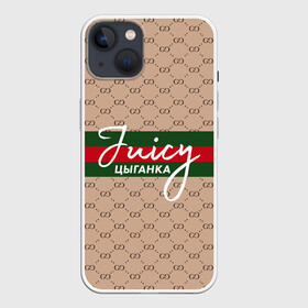 Чехол для iPhone 13 с принтом Juicy цыганка Gucci в Новосибирске,  |  | gucci | instasamka | juicy цыганка | гуччи | инстасамка