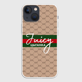 Чехол для iPhone 13 mini с принтом Juicy цыганка Gucci в Новосибирске,  |  | gucci | instasamka | juicy цыганка | гуччи | инстасамка