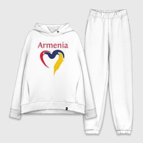 Женский костюм хлопок Oversize с принтом Armenia Heart в Новосибирске,  |  | armenia | heart | арарат | армения | армяне | армянин | арцах | город | горы | ереван | кавказ | карта | народ | орёл | путешествие | саркисян | сердце | ссср | страна | турист | флаг