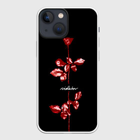 Чехол для iPhone 13 mini с принтом Violator   Depeche Mode в Новосибирске,  |  | Тематика изображения на принте: depeche mode | альбом | альтернативный | вестник моды | группа | депеш мод | депешмод | дэйв гаан | индастриал | красно   белая | мартин гор | музыка | новая волна | роза | рок | синти поп | черная