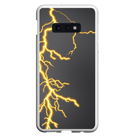 Чехол для Samsung S10E с принтом Гром и молния в Новосибирске, Силикон | Область печати: задняя сторона чехла, без боковых панелей | гроза | гром | молния | электрический заряд | электричество | яркая молния