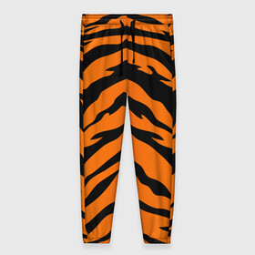 Женские брюки 3D с принтом Шкура тигра в Новосибирске, полиэстер 100% | прямой крой, два кармана без застежек по бокам, с мягкой трикотажной резинкой на поясе и по низу штанин. В поясе для дополнительного комфорта — широкие завязки | 2022 | tiger | животное | полосатый | полоски | полосы | тигр | хищник