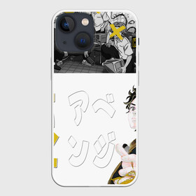 Чехол для iPhone 13 mini с принтом Плаксивый герой в Новосибирске,  |  | hanagakitakemichi | tokyorevengers | иероглифы | манга | токийскиемстители | ханагаки