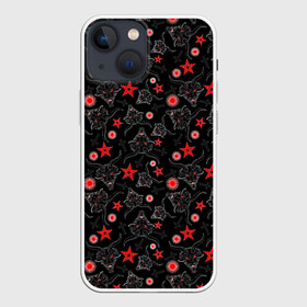 Чехол для iPhone 13 mini с принтом Сатана в Новосибирске,  |  | halloween | holiday | vampire | zombie | бафомет | вампир | ведьма | день всех святых | дьявол | зомби | карнавал | маскарад | мертвец | оборотень | привидение | самайн | сатана | светильник джека | страшный джек