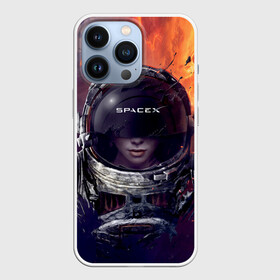 Чехол для iPhone 13 Pro с принтом Space X Elon Musk в Новосибирске,  |  | Тематика изображения на принте: american company | astronaut | emblem | girl | in a spacesuit | logo | open space | space x | suborbital flights | американская компания | астронавт | в скафандре | взрыв | девушка | логотип | огонь | открытый космос | суборбитальные полеты