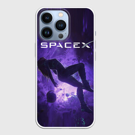 Чехол для iPhone 13 Pro с принтом Space X Girl in zero gravity в Новосибирске,  |  | american company | astronaut | emblem | girl | in zero gravity | logo | planets | space | space x | suborbital flights | американская компания | астронавт | в невесомости | девушка | космос | логотип | осколки | планеты | суборбитальные пол