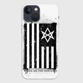 Чехол для iPhone 13 mini с принтом BMTH флаг в Новосибирске,  |  | bmth | bring me the horizon | horizon | группы | музыка | рок