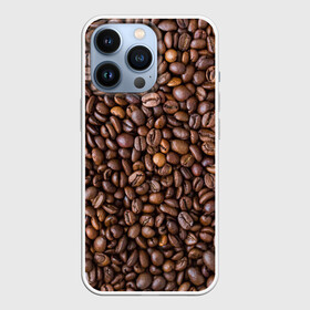 Чехол для iPhone 13 Pro с принтом Кофемания в Новосибирске,  |  | black | coffee | coffee beans | coffeemania | roasted | жареные | зерна | кофе | кофейные | кофемания | черные