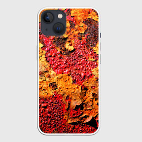 Чехол для iPhone 13 с принтом Живопись коррозии металла в Новосибирске,  |  | art | bubbles | corrosion | metal | old | paint | painting | pop art | rust | арт | живопись | искусство | коррозия | краска | металл | пузыри | ржавчина | старая
