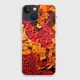 Чехол для iPhone 13 mini с принтом Живопись коррозии металла в Новосибирске,  |  | art | bubbles | corrosion | metal | old | paint | painting | pop art | rust | арт | живопись | искусство | коррозия | краска | металл | пузыри | ржавчина | старая