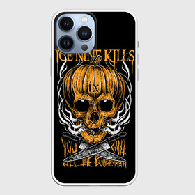 Чехол для iPhone 13 Pro Max с принтом Ice Nine Kills, You Cant Kill The Boogeyman в Новосибирске,  |  | Тематика изображения на принте: heavy metal | ice nine | ice nine kills | ink | you cant kill the boogeyman | группы | метал | музыка | рок | тыква | череп