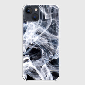Чехол для iPhone 13 с принтом Графика дыма в Новосибирске,  |  | art | black and white | graphics | lines | puffs of smoke | smoke | waves | волны | графика | дым | искусство | клубы дыма | линии | чернобелая