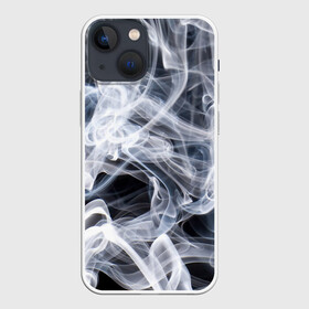 Чехол для iPhone 13 mini с принтом Графика дыма в Новосибирске,  |  | art | black and white | graphics | lines | puffs of smoke | smoke | waves | волны | графика | дым | искусство | клубы дыма | линии | чернобелая