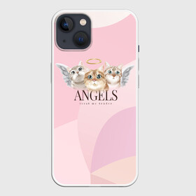 Чехол для iPhone 13 с принтом Кошечки   ангелы в Новосибирске,  |  | angels | ангел | ангелы | кот | котенок | котик | кошка | милая