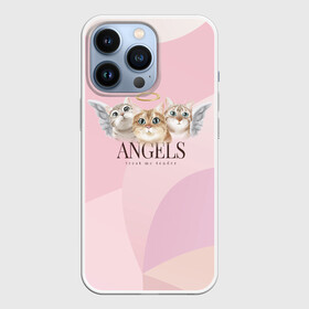 Чехол для iPhone 13 Pro с принтом Кошечки   ангелы в Новосибирске,  |  | angels | ангел | ангелы | кот | котенок | котик | кошка | милая