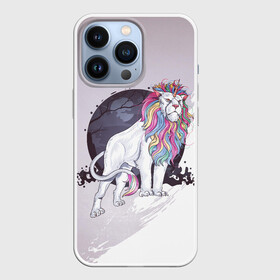 Чехол для iPhone 13 Pro с принтом Царь единорогов в Новосибирске,  |  | арт | графика | единорог | животные | звери | лев | мифы | рог | царь зверей