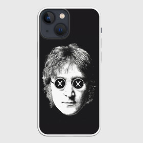 Чехол для iPhone 13 mini с принтом Ленон в очках в Новосибирске,  |  | alternative | beatles | music | rock | альтернатива | битлс | битлы | джон леннон | джордж харрисон | музыка | пол маккартни | ринго старр | рок