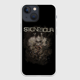 Чехол для iPhone 13 mini с принтом Stone Sour Art в Новосибирске,  |  | Тематика изображения на принте: alternative | metall | music | rock | stone sour | альтернатива | джеймс рут | джонни чоу | джош рэнд | джоэл экман | кори тейлор | кристиан мартуччи | металл | музыка | рой майорга | рок | стон соур