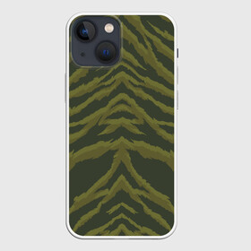 Чехол для iPhone 13 mini с принтом Милитари шкура тигра в Новосибирске,  |  | tiger | tiger fur | tiger hide | tiger texture | камуфляж | милитари | текстура тигра | тигр | тигровая