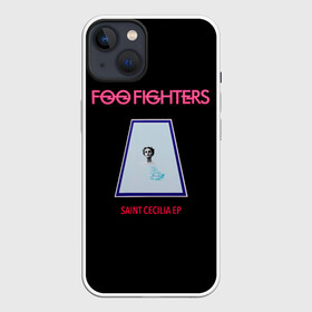 Чехол для iPhone 13 с принтом Saint Cecilia   Foo Fighters в Новосибирске,  |  | ff | foo fighters | альтернативный | группа | дэйв грол | крис шифлетт | метал | музыка | надпись | нэйт мендел | постгранж | пэт смир | рок | тейлор хокинс | фу файтерс | фф | хард | хардрок