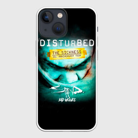 Чехол для iPhone 13 mini с принтом The Sickness   Disturbed в Новосибирске,  |  | disturbed | альтернативный | встревоженные | группа | джон мойер | дистербд | дистербед | дэвид дрейман | дэн дониган | майк венгрен | метал | ню | нюметал | рок | хеви | хевиметал