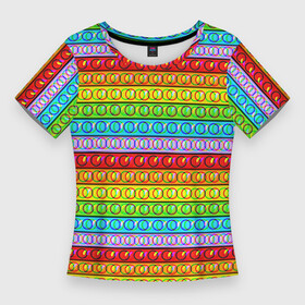 Женская футболка 3D Slim с принтом GLITCH POP IT  ГЛИТЧ ПОП ИТ в Новосибирске,  |  | glitch | pop it | popit | антистресс | глитч | игрушка | поп ит | попит | пузырчатая плёнка | пупырка | симпл димпл | симплдимпл