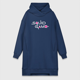 Платье-худи хлопок с принтом Squid Game Logo в Новосибирске,  |  | logo | squid game | игра в кальмара | корейский сериал | лого | сериал | текст | фильм | южная корея