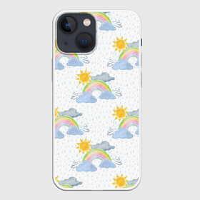 Чехол для iPhone 13 mini с принтом Погода в Новосибирске,  |  | весна | дождь | осень | погода | природа | прогноз | тучки