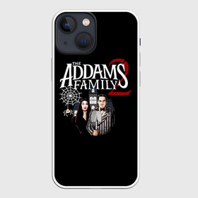 Чехол для iPhone 13 mini с принтом Адамсы в Новосибирске,  |  | Тематика изображения на принте: halloween | the addams family 2 | адамсы | гомес | горящий тур | мартиша | мультфильм | семейка аддамс | ужасы | хэллоуин