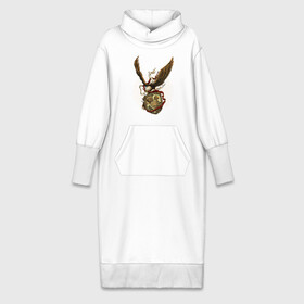 Платье удлиненное хлопок с принтом Гигантский орёл в Новосибирске,  |  | арт | герб | иллюстрация | орленок | реликвия