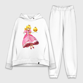 Женский костюм хлопок Oversize с принтом Princess SB в Новосибирске,  |  | gold | mario | mashroom | princess | princess peach | super | toad | video game | видео игра | гриб | золотой | марио | супер | тоад