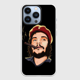 Чехол для iPhone 13 Pro с принтом ЧЕ С СИГАРОЙ в Новосибирске,  |  | che | communsm | cuba | face | guevara | lider | revolution | боец | голова | куба | лидер | личность | портрет | революция | че | чегевара | эрнесто