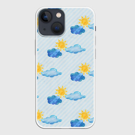 Чехол для iPhone 13 mini с принтом Осень   тучки в Новосибирске,  |  | дождик | дождь | небо | осеннее небо | осень | пасмурно | погода | тучки