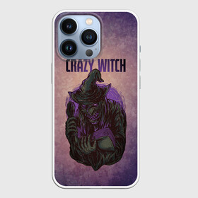 Чехол для iPhone 13 Pro с принтом Crazy Witch в Новосибирске,  |  | halloween | арт | ведьма | графика | мистика | праздник | ужасы | хэллоуин