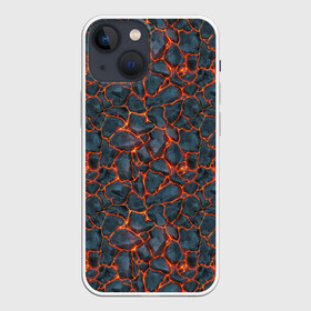 Чехол для iPhone 13 mini с принтом неоновая лава в Новосибирске,  |  | Тематика изображения на принте: вулкан | лава | неон | паттерн | поверхность | сила | супермен | текстура | энергия