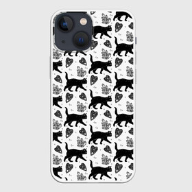 Чехол для iPhone 13 mini с принтом Patern Halloween 1 в Новосибирске,  |  | 31 | bones | holiday | skull | spider | witches