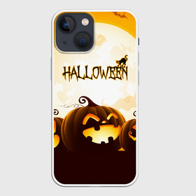 Чехол для iPhone 13 mini с принтом HALLOWEEN   ХЭЛЛОУИН (ТЫКВЫ). в Новосибирске,  |  | bones | ghost | halloween | pumpkin | skull | кости | летучие мыши | приведение | призрак | скелет | тыква | хеллоуин | хоррор | хэллоуин