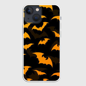 Чехол для iPhone 13 mini с принтом ЛЕТУЧИЕ МЫШИ НОЧЬ ХЕЛЛОУИН   HALLOWEEN NIGHT BATS в Новосибирске,  |  | bats | bones | ghost | halloween | night | pumpkin | skull | кости | летучие мыши | ночь | приведение | призрак | скелет | тыква | хеллоуин | хоррор | хэллоуин